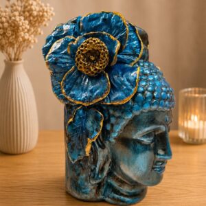 Vase Bouddha Bleu Azur