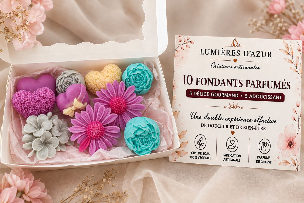 Coffret 10 fondants parfumés Délice Gourmand & Adoucissant