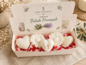 5 gros fondants parfumés Balade Provençale en cire de soja -Fabrication artisales